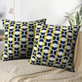thumbnail image 3 of LALILO Throw Pillow Covers Ikat Classic Damask Ethnic Geometric Cushion Cover 18" x 18", 2 Pack, 3 of 6