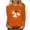 Orange 01, variant on Up to 50% off Graphic T Shirts for Women 3/4 Length Sleeve Tops Crewneck Ghost Pumpkin Printed Halloween Festival Outfit (XL, White 01)