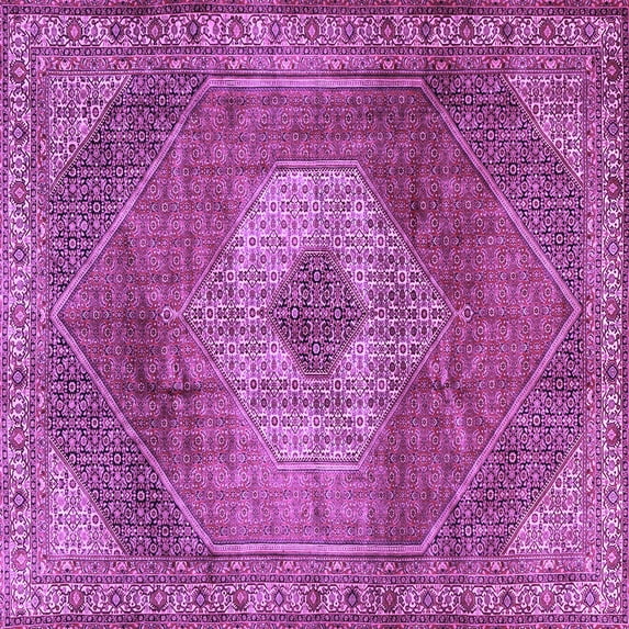 Ahgly Company Indoor Square Persian Purple Traditional Area Rugs, 7' Square
