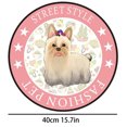 thumbnail image 3 of TOWED22 Rond Absorbant Mat Mignon Dessin Animé pour Chien Rose Diamètre 40cm (Rose), 3 of 5