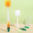 thumbnail image 3 of Injueey 2x desmontable para limpiar botellas, 2 pack/lote, cepillos ergonómicos para botellas, 2 piezas, cepillo de limpieza práctico Suministros de limpieza para el hogar Naranja 36*7CM, 3 of 4