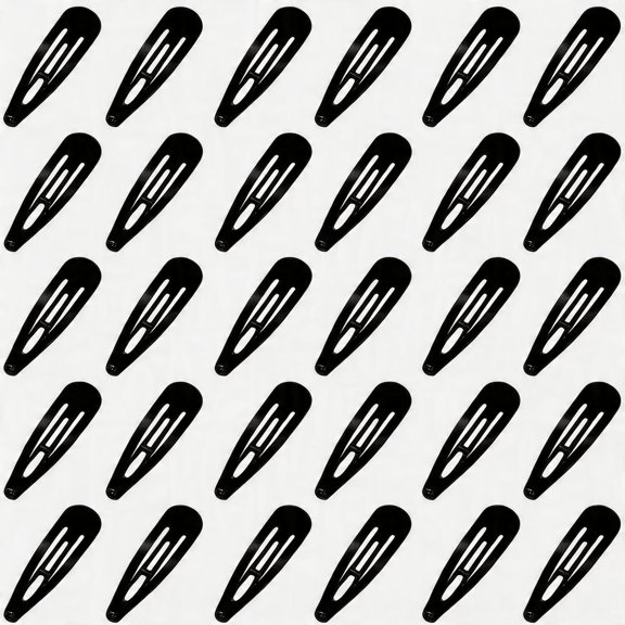 BlinkLLX 30 Pieces 3.1 Inch Large Metal Snap Hair Clips Nonslip Barrettes Women Hair Accessories(Black)