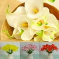 thumbnail image 4 of Yesbay 5Pcs Pack Calla Lily Bridal Wedding Bouquet Latex Real Touch Artificial Flower Decor-Green, 4 of 8