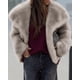 thumbnail image 2 of Abrigo PRETTYGARDEN de Invierno para Mujer con Solapa, Botones y Pelo Sintético, 2 of 6