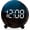 Black, variant on Bedroom Digital Alarm Clock, Large Numbers Easy to Read, 3-Levels Brightness, Battery Backup, 12/24H, Silent Desk Clock with Loud Bell, Modern Curved Design for Bedside Office, White