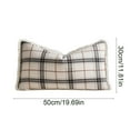 thumbnail image 3 of Christmas Plaid Decorative Throw Pillow Covers Scottish Tartan Cushion Case for Farmhouse Home Holiday Decor Red and Green, 12 x 20 Inches （White）, 3 of 6
