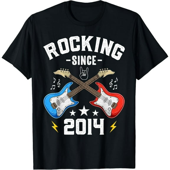 Sam Soft 11 Year Old Rocking Since 2014 Guitar 11th Birthday T-Shirt All Size S-5XL