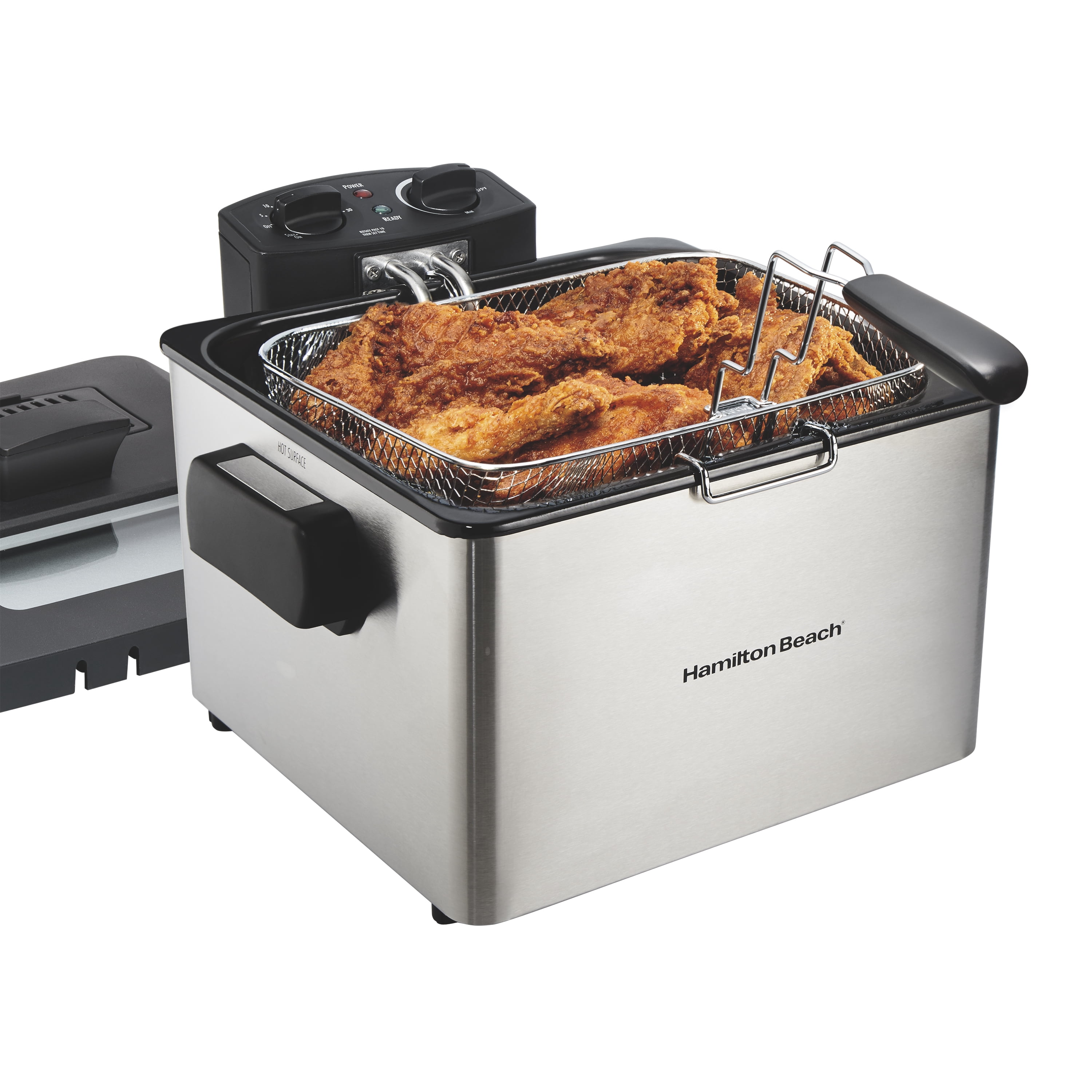 Hamilton Beach Professional-Style Deep Fryer, 3 Quart Capacity, 1800 Watts, Stainless Steel, 35035C