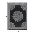thumbnail image 2 of Outdoor Rug  5x7 Medallion Black White Modern Area Rugs For Indoor And Patios Kitchen Hallway Mats Washable Porch Deck Outside Carpet (medallion 5 X 7), 2 of 9