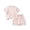 Pink, variant on Girls Summer Sport Breathable Mesh Short Sleeve Top And Shorts Sun Activewear Outfit For Kids Outfits for Baby Girls