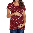 thumbnail image 2 of Kiplyki Women's O-Neck Printing Loose Fashion Short Sleeve Maternity Clothes Tops, 2 of 6