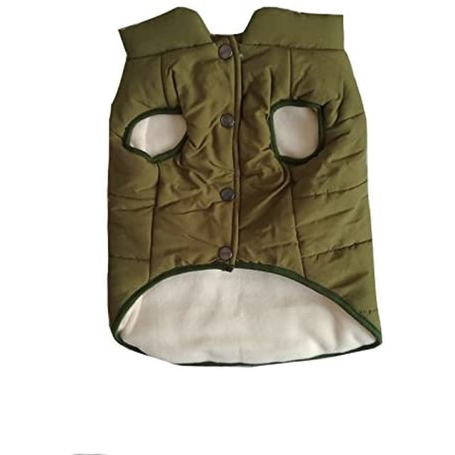 Ropa de invierno para perros: abrigos y chaquetas abrigadas, chalecos para cachorros de tamaño pequeño, mediano y grande, abrigos de invierno con plumas (M, verde).