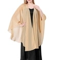 thumbnail image 1 of Chal de gasa para mujer: chal de color liso para vestidos de noche, diseño con abertura grande, accesorio para bodas, talla única, 1 of 5