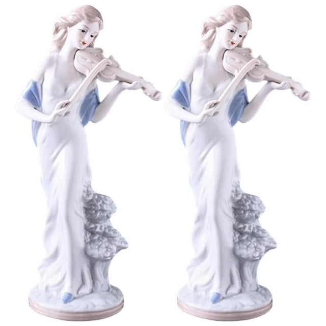 Artesanía en Porcelana MadameDubois 2pzas 12x30x12cm Frente x Alto x Fondo Porcelana Artesanal