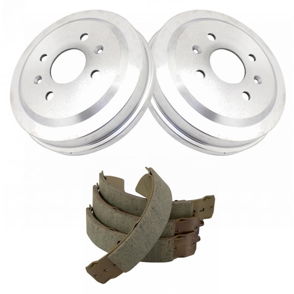 TRQ Rear Brake Shoe & Drum Kit Fits Select 05-11 Chevrolet Aveo 07-11 Aveo5 13-19 Spark