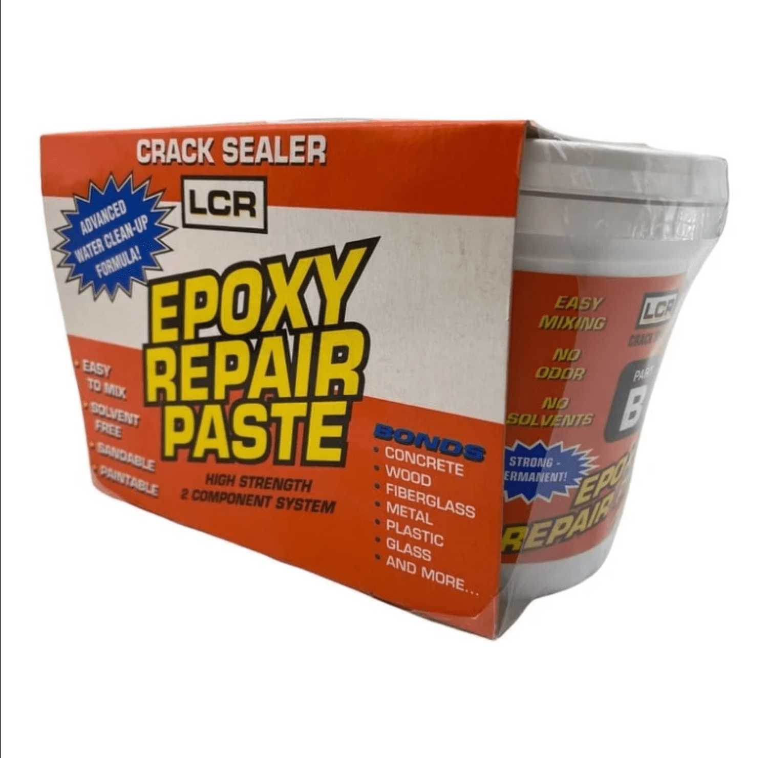 Polygem LCR Epoxy Crack Sealer Repair Paste, High-Strength 2-Part System, Cures Gray