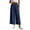 Navy Pants, variant on Womens Linen Palazzo Pants Ruffle Wide Leg Cropped Flowy Drawstring Casual Loose Summer Beach with Pockets White Pants L