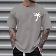 thumbnail image 4 of Yaoyar Men Tshirts Hawaiian Print Graphic Tees Crewneck Solid Color Basic Vacation Casual Beach Holiday T-Shirts, 4 of 4
