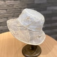thumbnail image 4 of CoCopeaunts Clear Bucket Hat Black Rayon Embroidery Butterfly Bucket Cap for Women Charming Sweet Summer Thin Basin Hat, 4 of 8