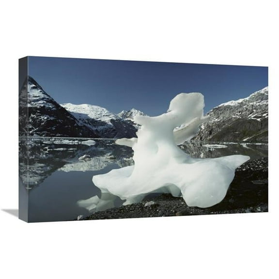Global Gallery  Melting Iceberg on Shoreline of Glacier Bay National Park - Alaska Art Print - Gerry Ellis