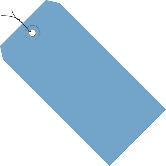 Aviditi Wired Shipping Tags, 4 3/4" x 2 3/8", 13 Pt, Dark Blue, with Reinforced Eyelet, to Identify Or Address Items That Cannot be Labeled and to Color Code Shipments, Case of 1000