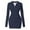 Navy, variant on Miqool Women's Mini Dress Slim Fitted Long Sleeve V Neck Collared Ribbed Knit Bodycon Party Club Night Dresses