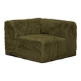 thumbnail image 2 of Furniture of America Pom Modern Faux Fur Modular Compressed Corner Chair, Olive Green, 2 of 8