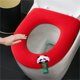 thumbnail image 4 of Cojín grueso para asiento de inodoro | Funda de felpa suave y cálida con ganchos elásticos para mayor estabilidad | Compatible con asientos rectangulares UVO | Comodidad para el baño en invierno y, 4 of 9