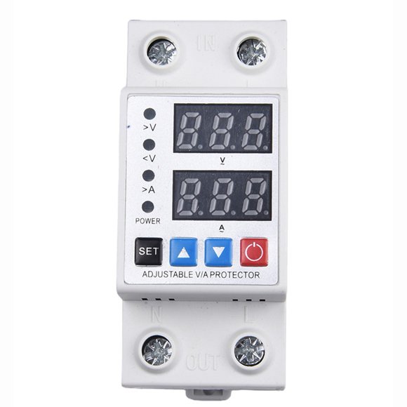 Lefu Guide rail adjustable digital double display current limiting AC 230V