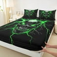 thumbnail image 3 of Castle Fairy Abstract Skull Twin Sheet Sets 3pcs for Teens Adults,Gothic Style Twin Fitted Sheet Microfiber,Gradient Lightning Breathable Flat Sheet,Super Cozy Room Decor, 3 of 7