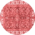 thumbnail image 1 of Ahgly Company Machine Washable Indoor Round Oriental Red Traditional Area Rugs, 3' Round, 1 of 4