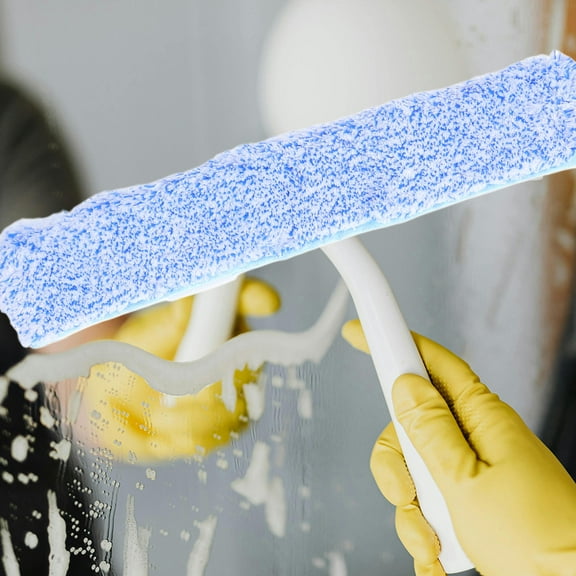 Raindrops Window Scrubber Replacement Washable Reusable Sleeve for Glass Wall Cleaning Window Cleaner Tool for Home and Bathroom Use 14 inch