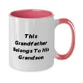 thumbnail image 2 of Best Grandfather, This Grandfather Belongs To His Grandson, Unique Holiday Two Tone 11oz Mug From Big Daddy, 2 of 2