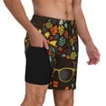 thumbnail image 2 of Kdxio Black Head Woman With Birds Hair Print Men'S Swim Trunks With Compression Liner 7 Inch Inseam Quick Dry Swim Shorts, 2 of 7