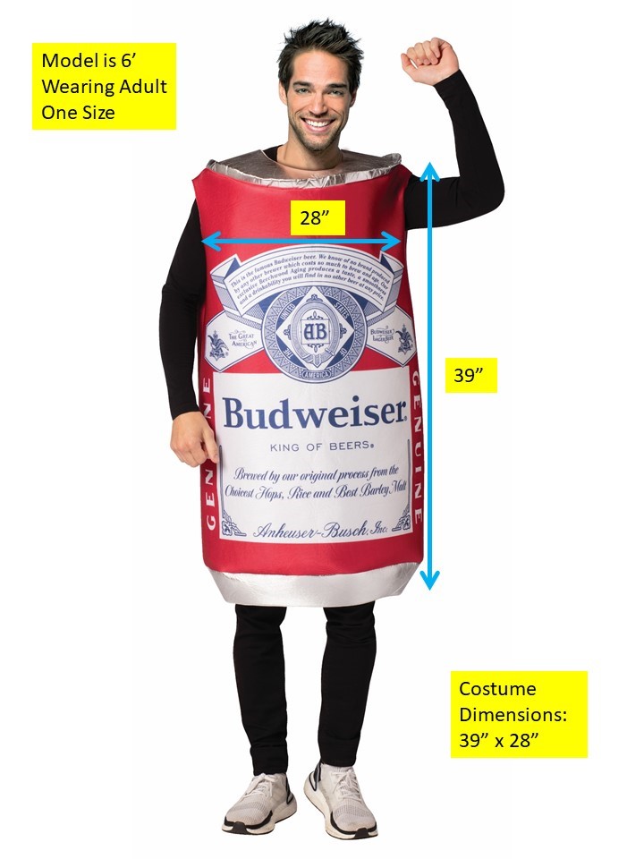 Budweiser Vintage Can Tunic Costume 