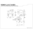 thumbnail image 2 of Kingston Brass KS8642DX 4 in. Centerset Bathroom Faucet, Polished Brass, 2 of 2