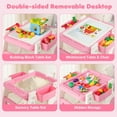 thumbnail image 4 of INFANS 8 in 1 Baby High Chair, Converts to Kids Table and Chair Set, with Drawing Whiteboard Building Block Tabletop, Suitable for Dinning Studying Playing, 4 of 9