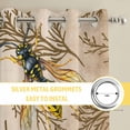 thumbnail image 6 of Vintage Bee Kitchen Curtains Window Panels, Vintage Brown Tree Branch Insulated Window Treatment Curtain, Grommet Curtains for Bedroom/Living Room/Bathroom, 2 Piece 42"Wx45"L, 6 of 8
