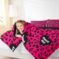 thumbnail image 5 of Manfei Cheetah Leopard Print Twin Comforter Set, Romantic Love Heart Bedding, 2-Piece, 5 of 9