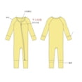 thumbnail image 4 of Nafuu Girls Bodysuits Solid Color Crew Neck Long Sleeve Soft Fiber Romper Outfit For Toddlers Everyday Party Wear With Matching Hat Onesies Girl,Khaki,12-18 Months, 4 of 9