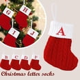 thumbnail image 2 of Christmas Letter Socks Red Knitted Christmas Socks Gift Bag Window De Deco, 2 of 8