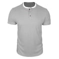 thumbnail image 5 of GEWSEY Mens Short Sleeve Shirts Casual Cotton Summer Slim Fit Waffle T-Shirts (Light Gray, XL), 5 of 7