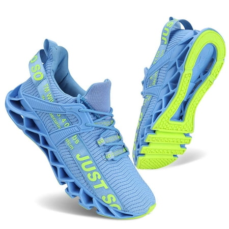 

WONESION Just so so Womens Running Shoes Breathable Gym Shoes Athletic Walking Sneakers Light blue Size 6