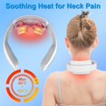 thumbnail image 6 of Moclever EMS Neck Massager with Heat, 4 Head Cordless Cervical Neck Massager with 6 Modes 20 Intensity Levels Remote Control, White, 6 of 17