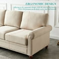 thumbnail image 4 of Gzxs 3 Seater Sofa Modern Sofa Couch for Living Room, 83" Comfortable Sofa Couch Fabric Upholstered Couch for Small Space, Apartment, Office, Studio, Bedroom (Beige), 4 of 9