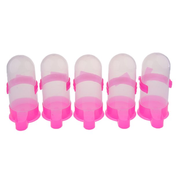 Alimentador Automático de agua para pájaros Sunnimix 5x Contenedor de Plástico para Jaula Rosa