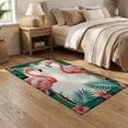 thumbnail image 2 of ODIKA 5'x7' Washable Area Rug Door Welcome Pcs Motif Plaid Border Hawaiian Frame Boho Layering for Dining Room, Under Table, Home Office, Non-Slip Chair-Friendly, 2 of 7