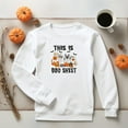 thumbnail image 3 of Halloween Dog Sweatshirt Gift for K9 Lover Halloween Sweater Happy Retro Spooky Season Ghost Hoodie This is Boo Sheet Funny Vet Tech Present, 3 of 6