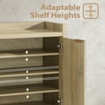 thumbnail image 3 of ARKANTOS Shoe Cabinet with 2 Fluted Doors and Shelves for Entryway Coastal Oak, 3 of 6