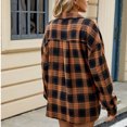 thumbnail image 5 of Plaid Jackets for Womens Winter Fashion Plus Size Casual Lapel Plaid Long Sleeve Unless Casual Coat, 5 of 9